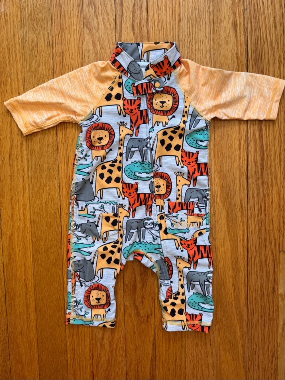 UV Skinz UPF 50+ Baby Sunsuit, Zoo Animal Print